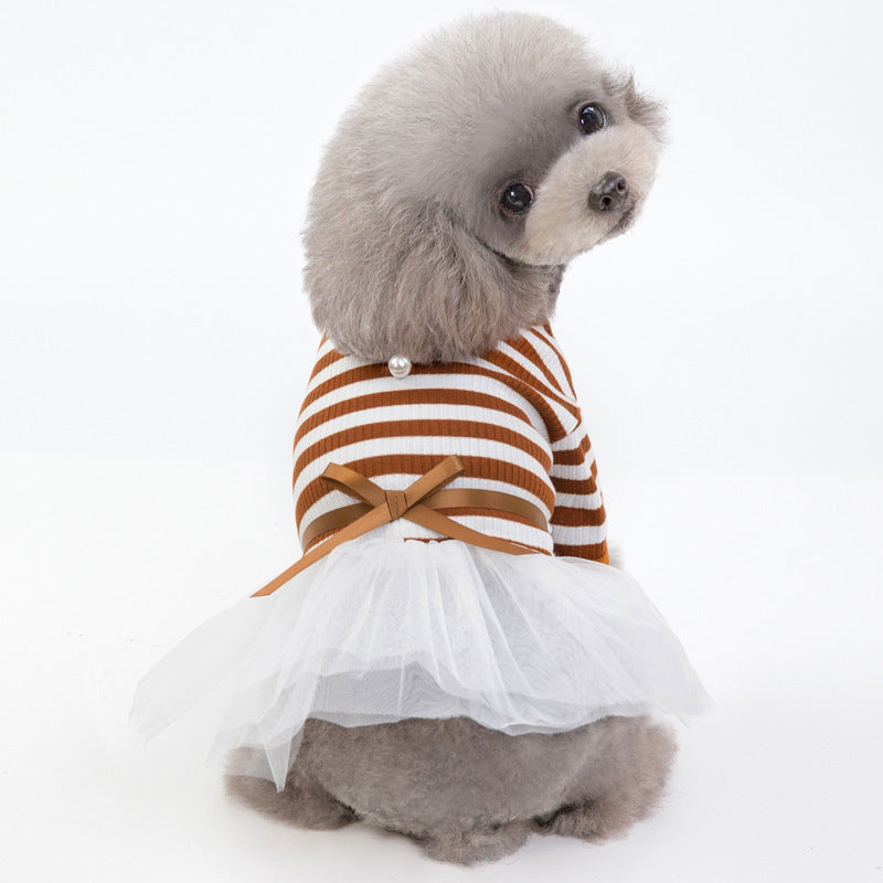 Spring and Summer Dog Dress Pet Skirt Temperament Outfit