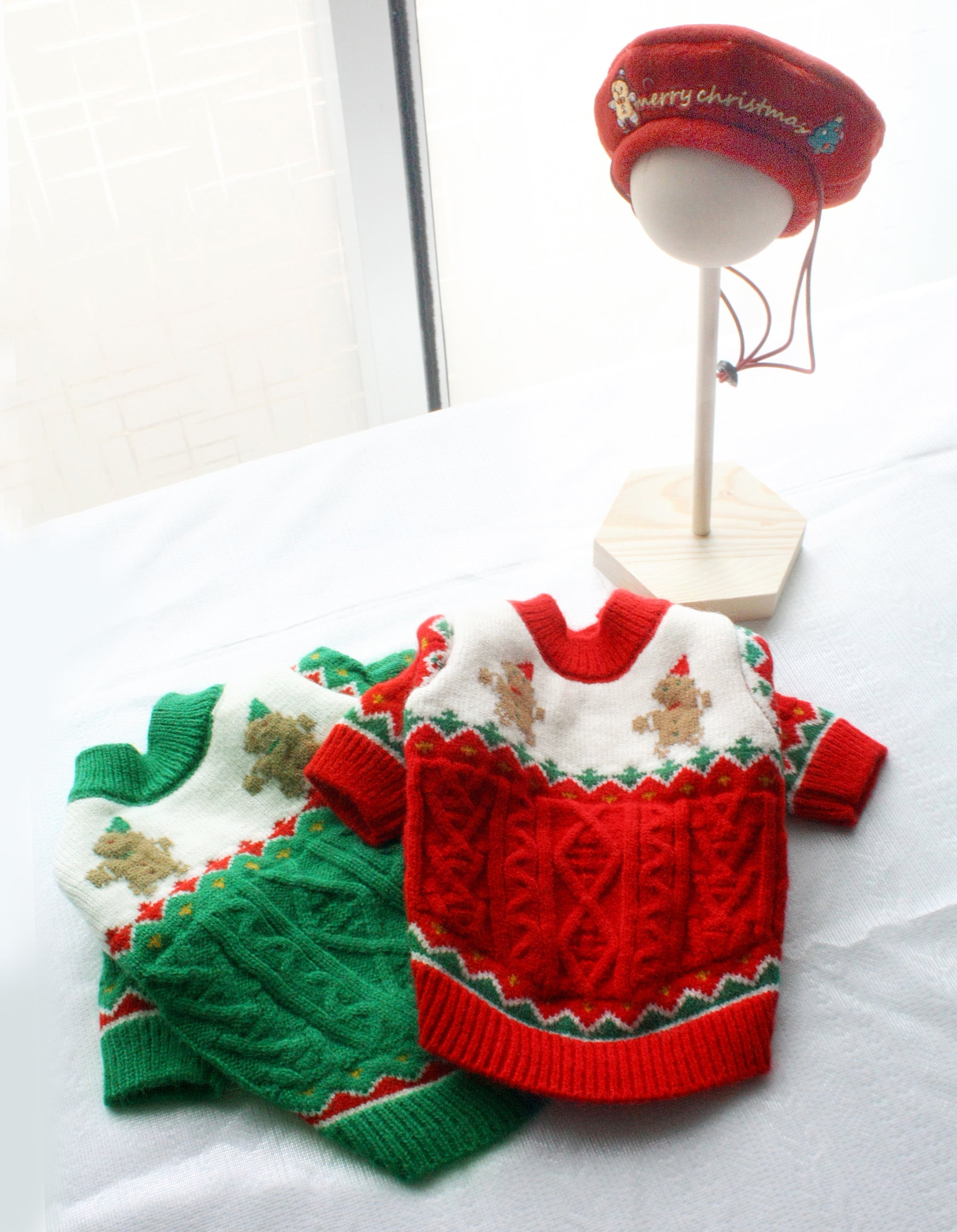 Christmas Dog Sweater Cozy Knitted Holiday Jumper Pullover Warm