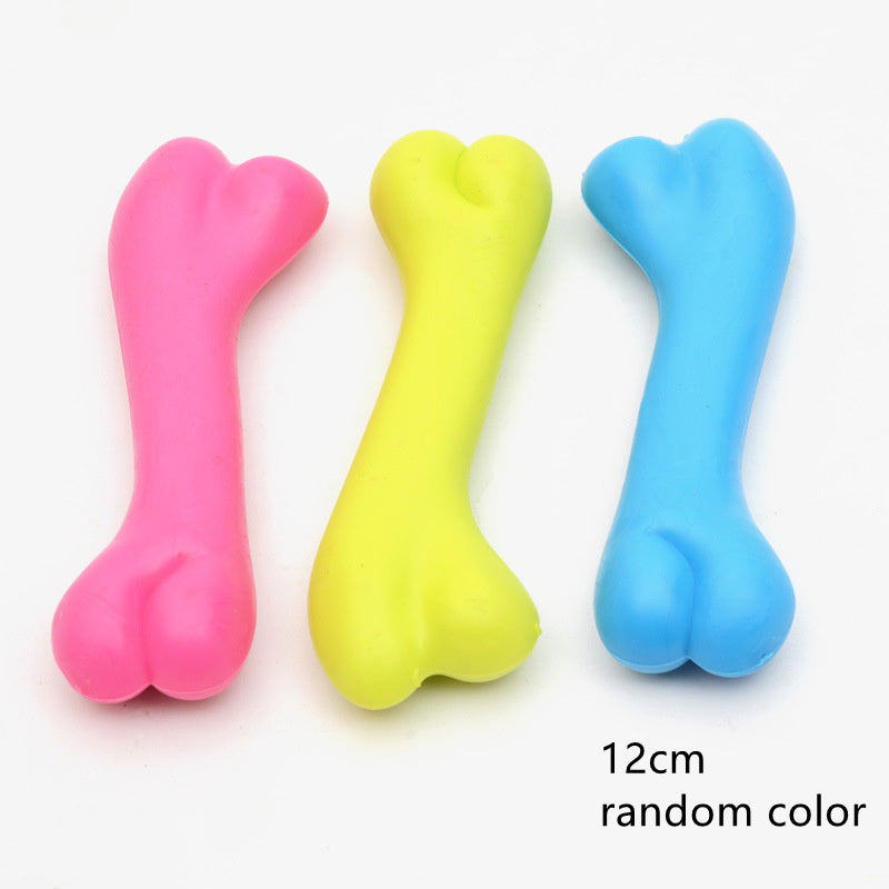 Rubber Bite Resistant Dog Bone Toy