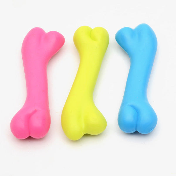 Rubber Bite Resistant Dog Bone Toy