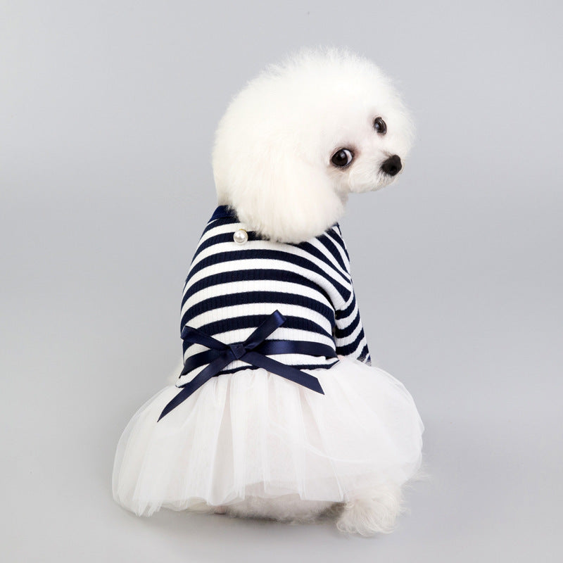 Spring and Summer Dog Dress Pet Skirt Temperament Outfit