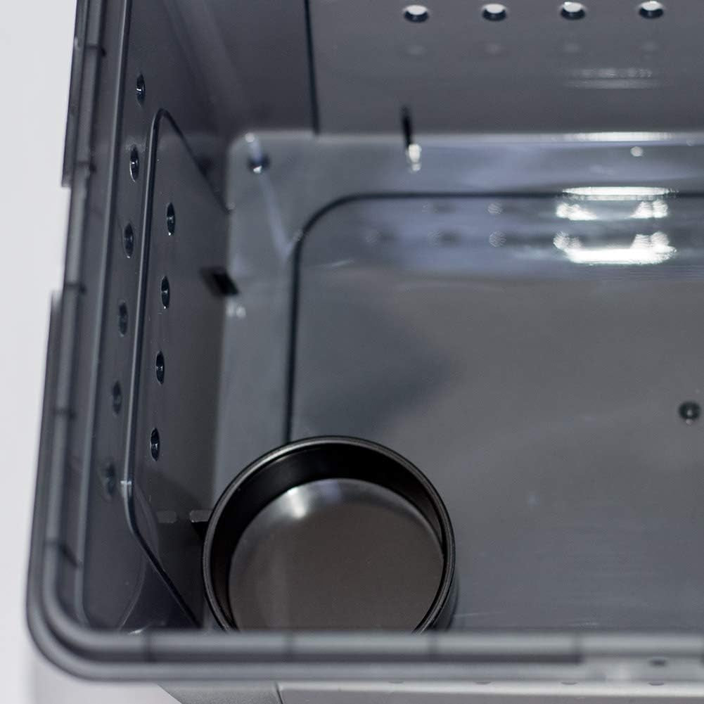 Portable Reptile Terrarium Habitat Mini Pet House Black-M