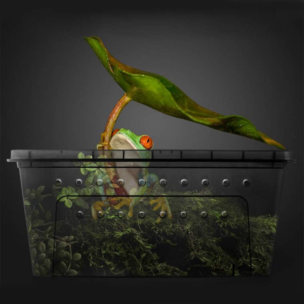 Portable Reptile Terrarium Habitat Mini Pet House Black-M