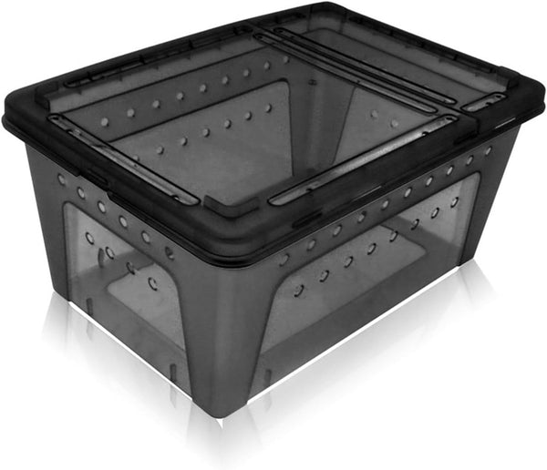 Portable Reptile Terrarium Habitat Mini Pet House Black-M