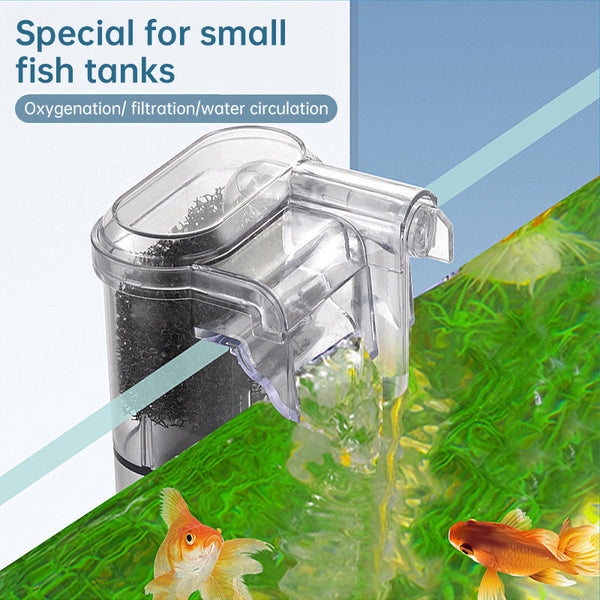 USB-Powered Mini Hanging Aquarium Filter 2.5W 250L/H