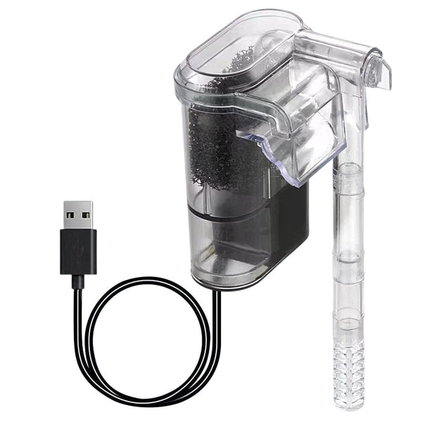 USB-Powered Mini Hanging Aquarium Filter 2.5W 250L/H