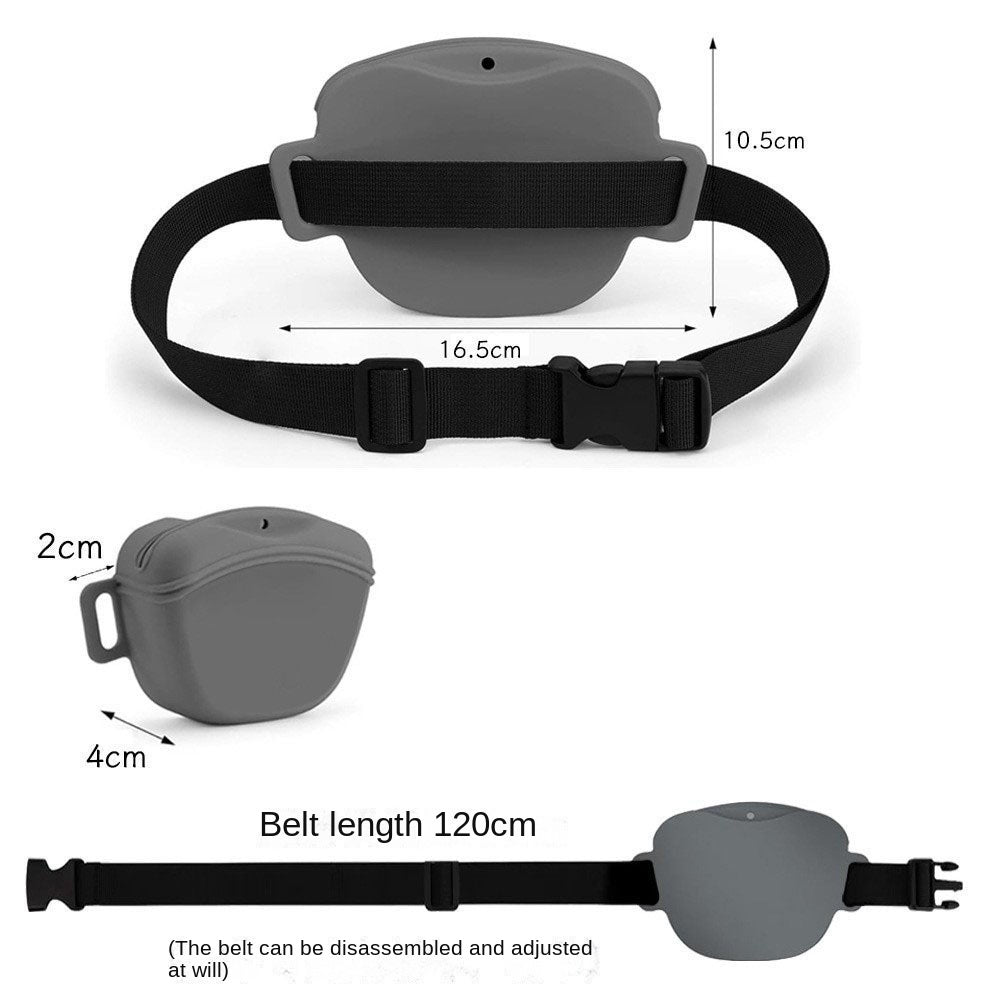 Silicone Dog Training Waist Bag Portable Pouch