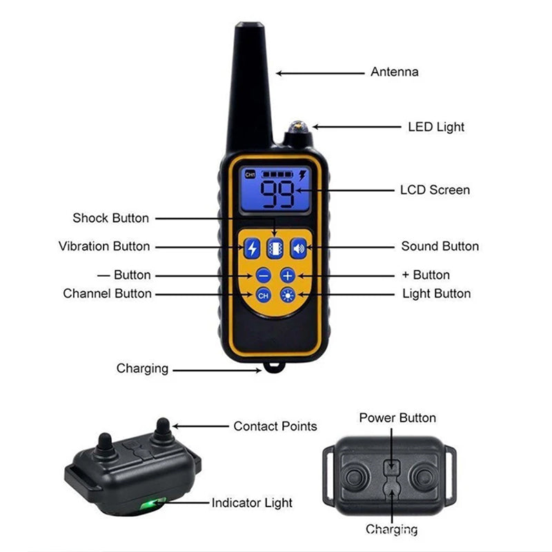 Dog Training Bark Control Collar Electric Vibration