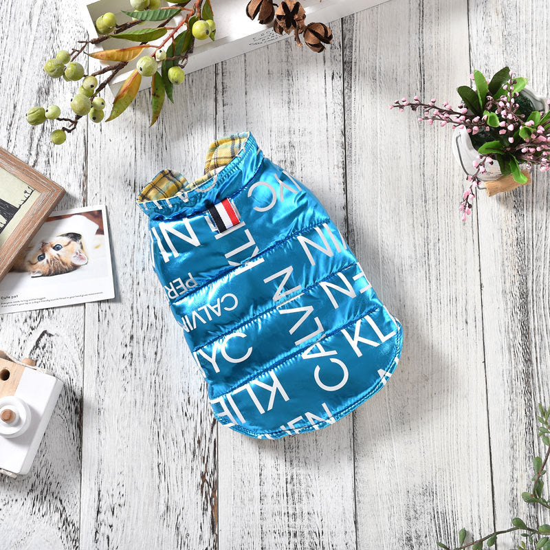 Autumn Winter Reversible Dog Vest for Puppies