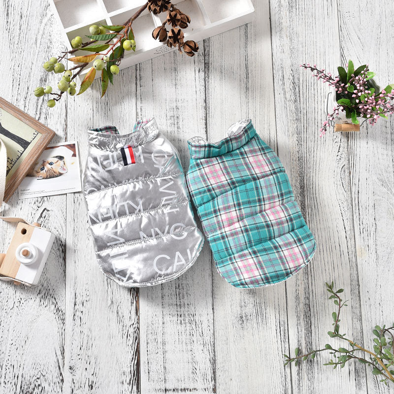 Autumn Winter Reversible Dog Vest for Puppies