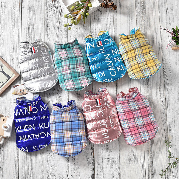 Autumn Winter Reversible Dog Vest for Puppies