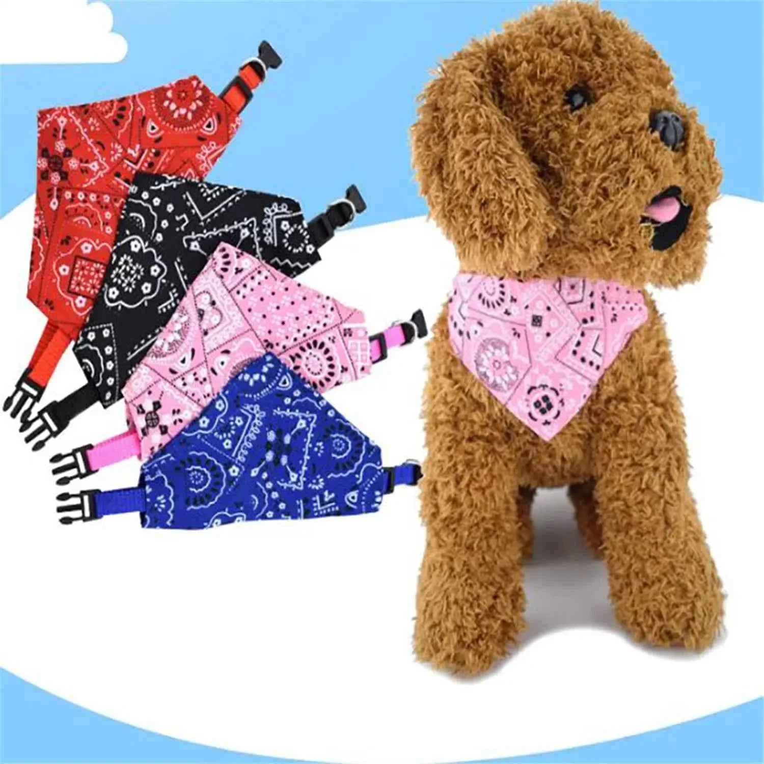 Adjustable Pet Bandana Scarf Stylish Comfortable Accessory