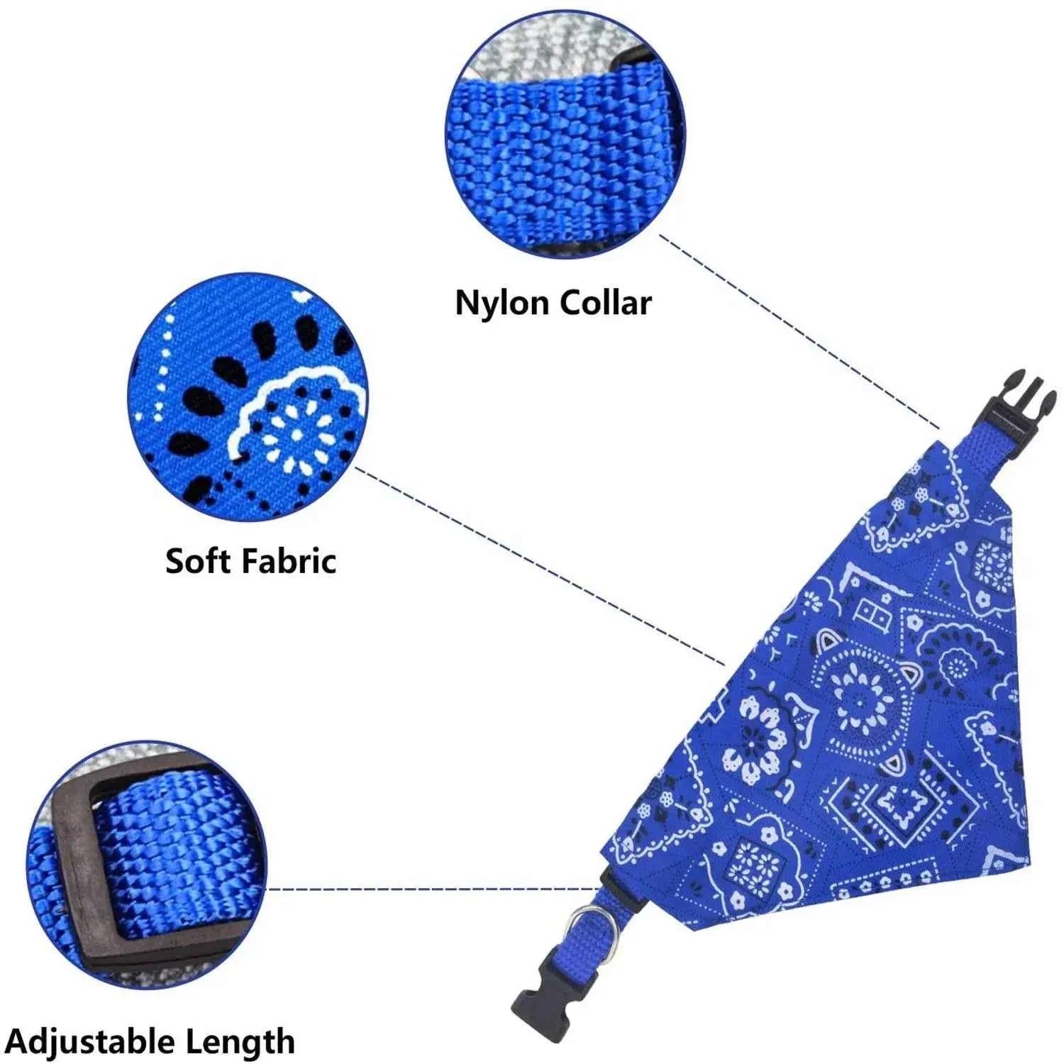 Adjustable Pet Bandana Scarf Stylish Comfortable Accessory