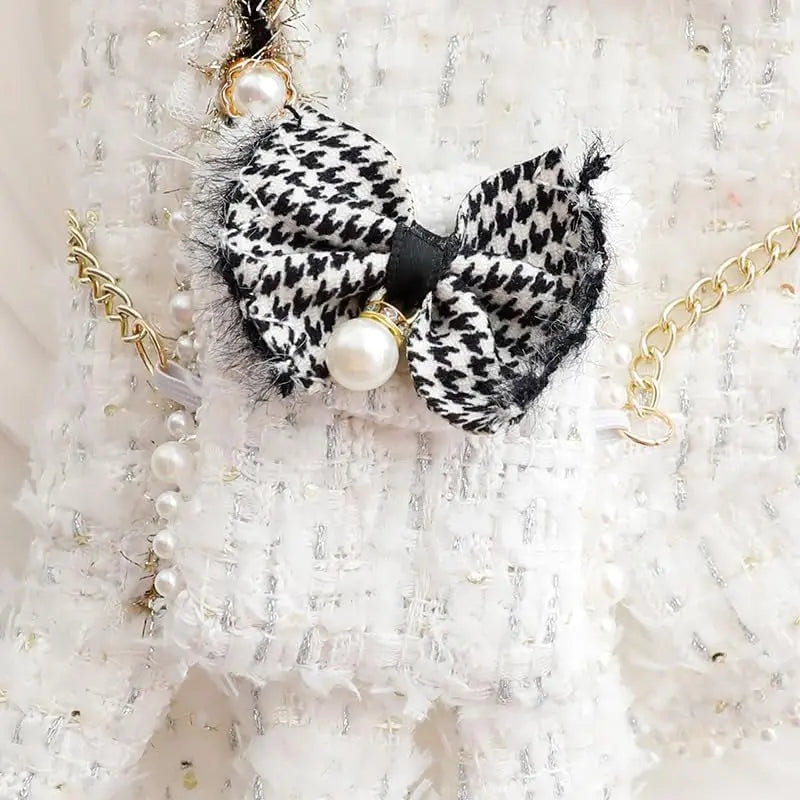 Princess Dog Dress | Lolita Tweed Coat Outfit for Small Dogs & Puppies