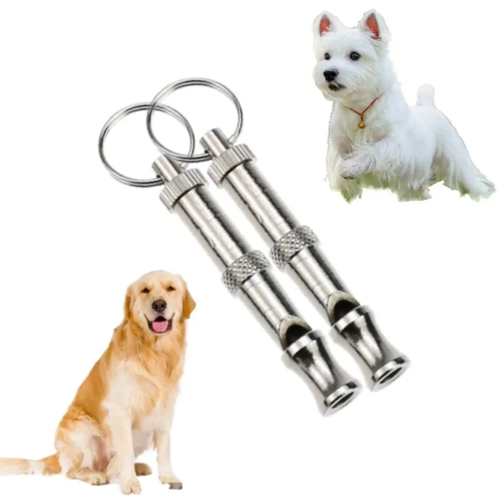 Dog Training Whistle Outdoor Survival Silent Silver