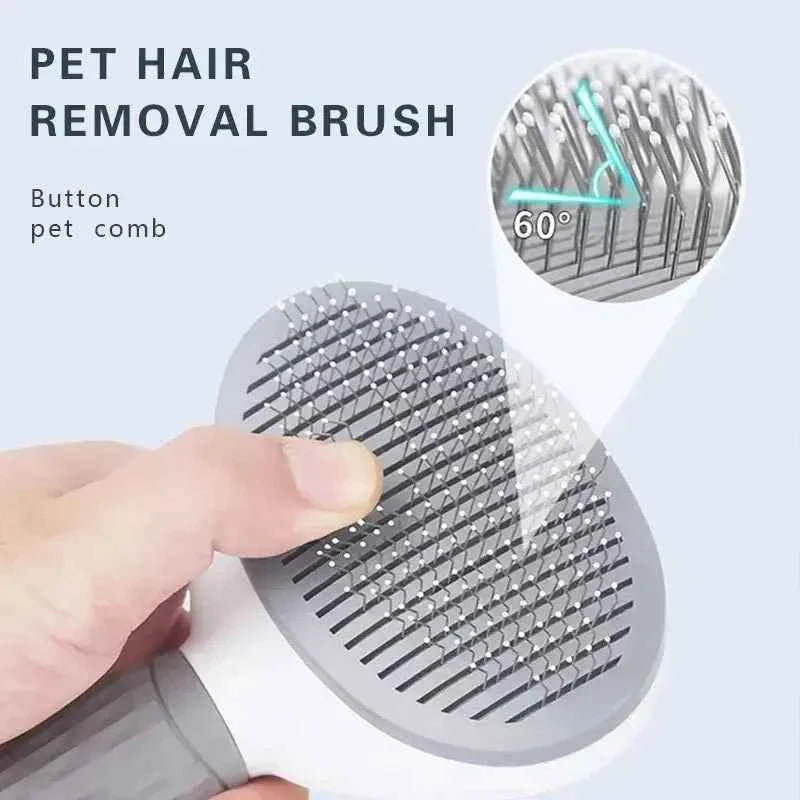 Self-Cleaning Pet Hair Removal Brush for Grooming