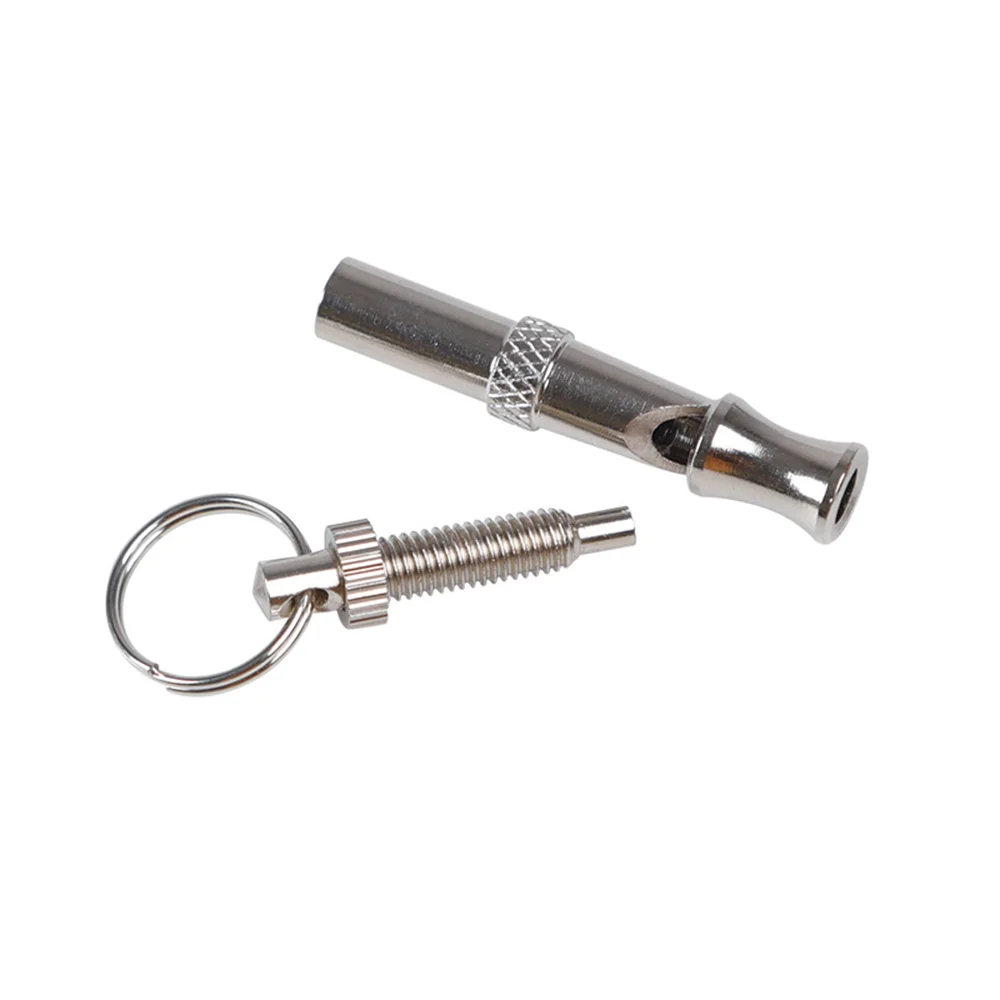 Dog Training Whistle Outdoor Survival Silent Silver