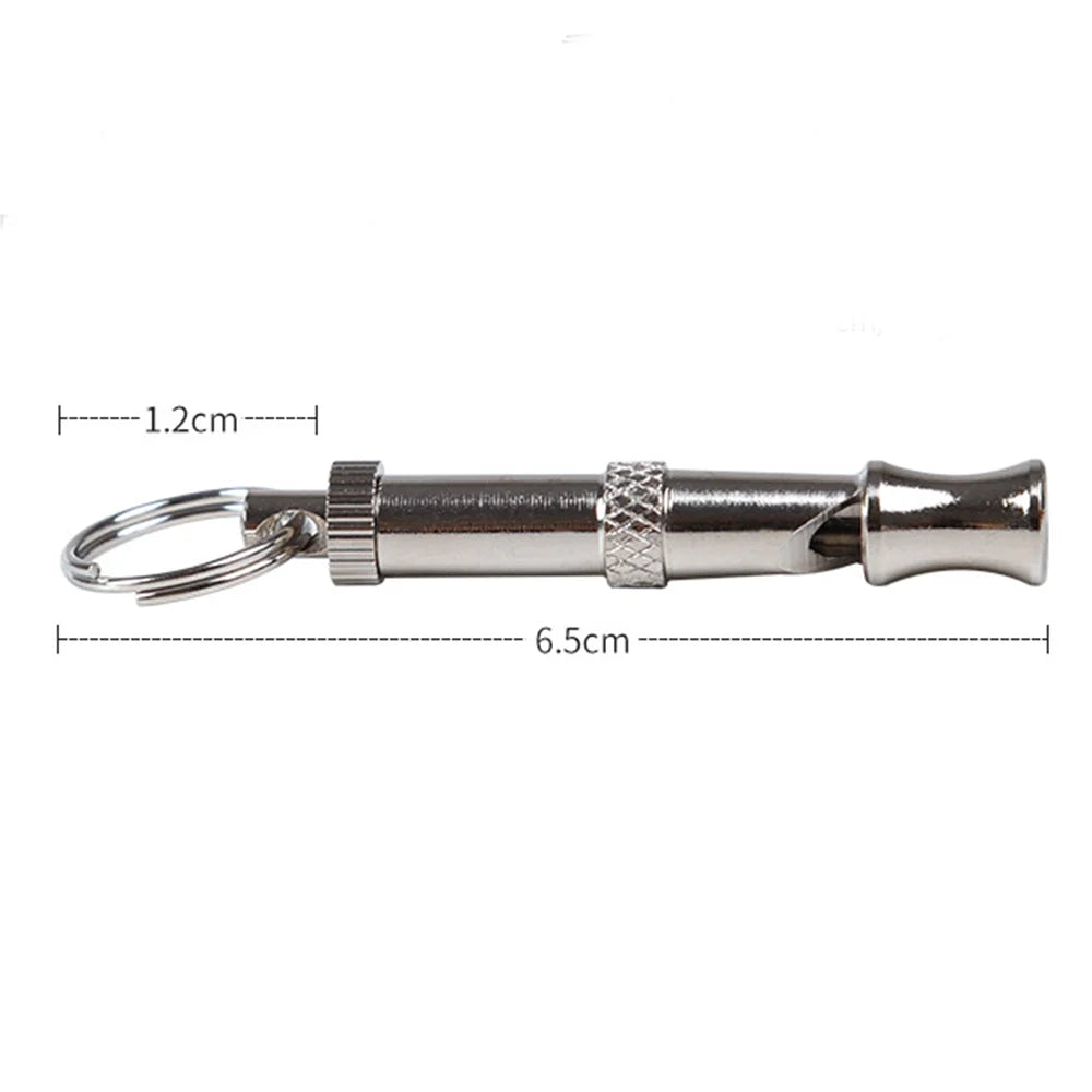 Dog Training Whistle Outdoor Survival Silent Silver
