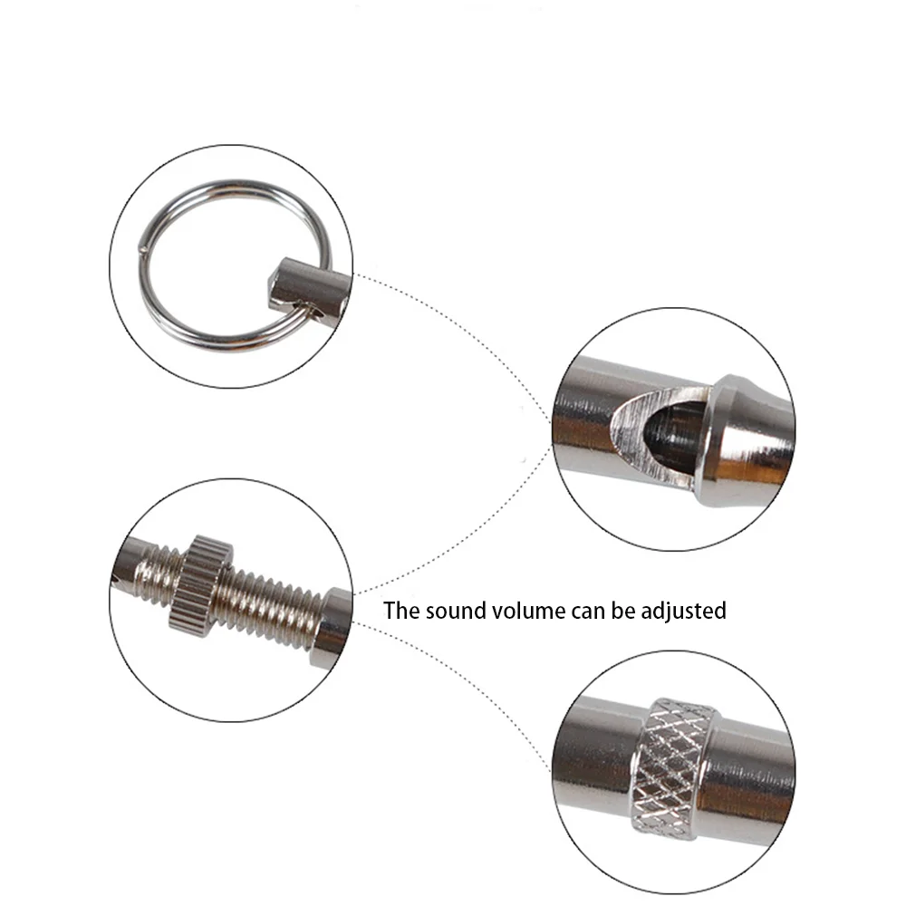 Dog Training Whistle Outdoor Survival Silent Silver
