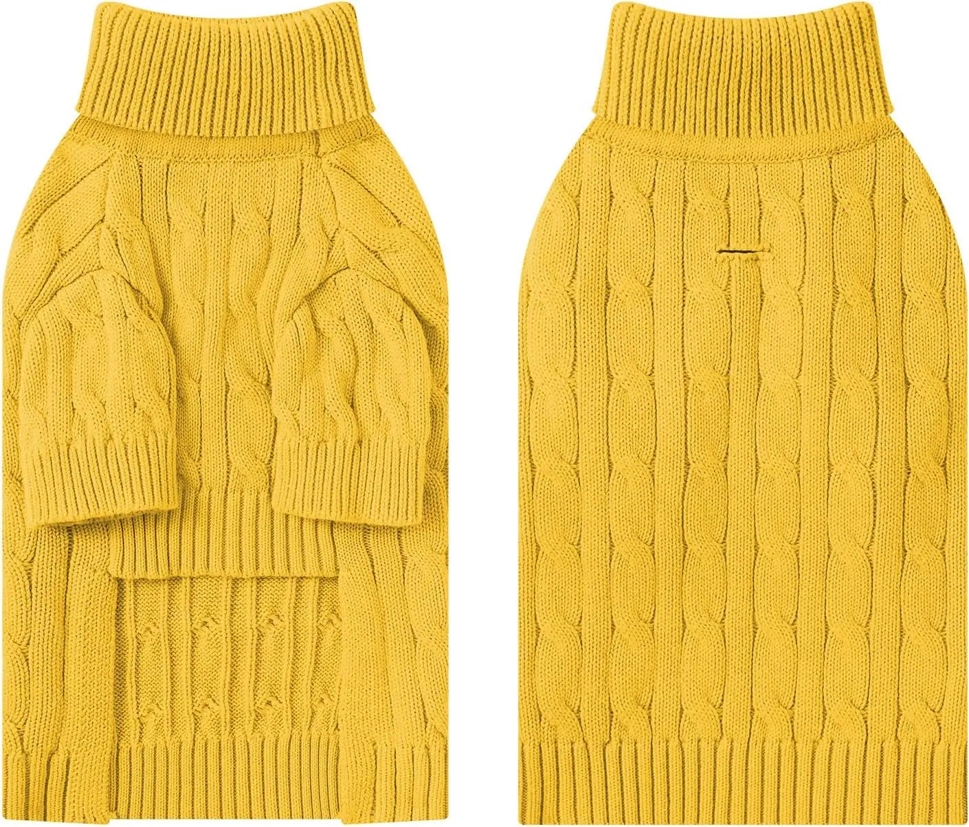 Small Dog Warm Turtleneck Cable Knit Sweater