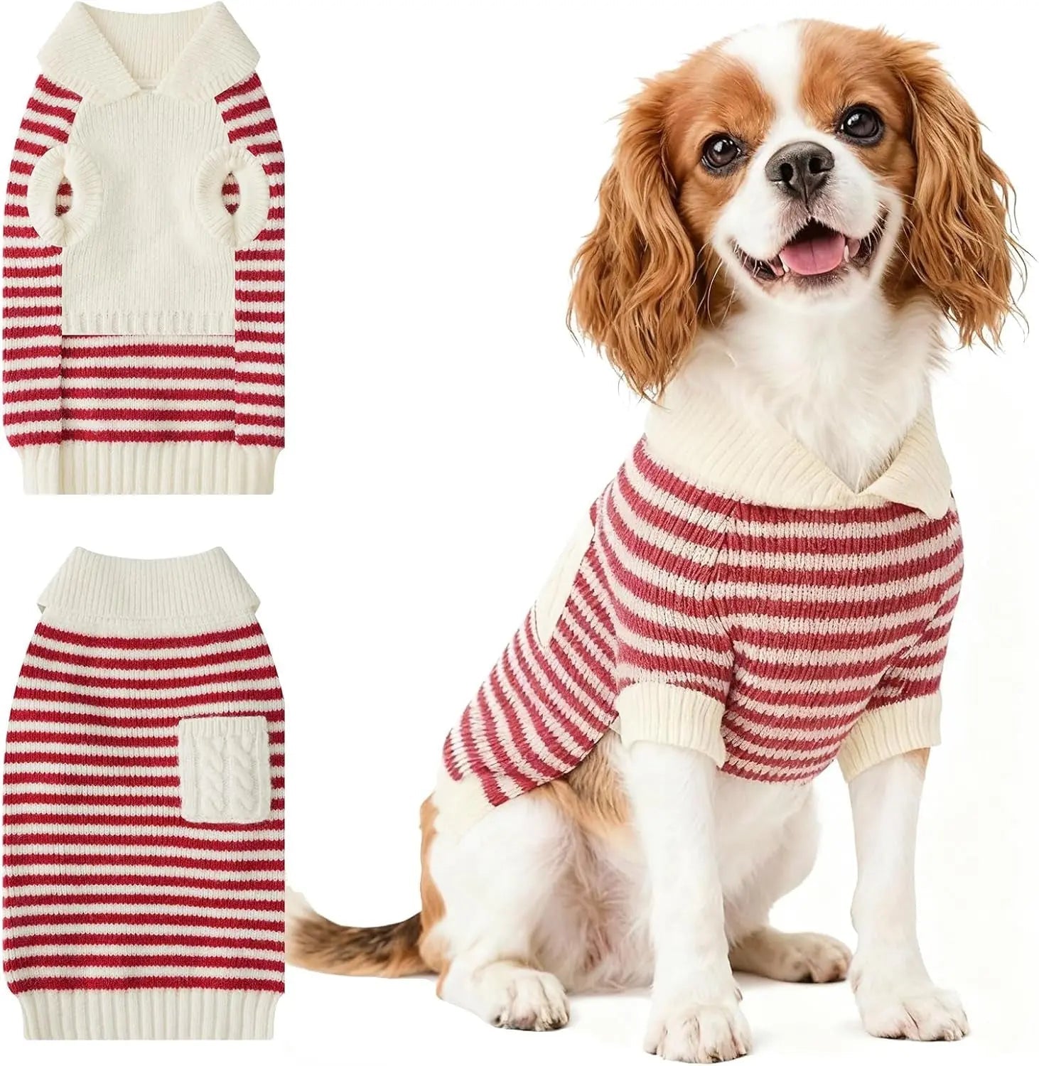 Small Dog Warm Turtleneck Cable Knit Sweater