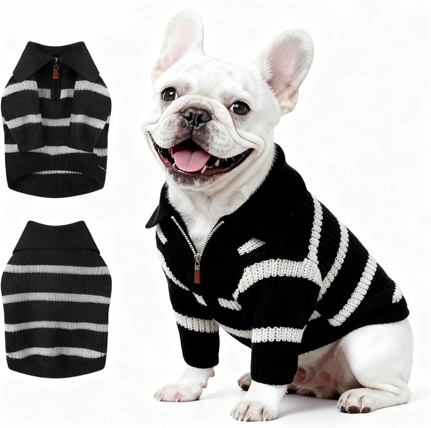 Small Dog Warm Turtleneck Cable Knit Sweater
