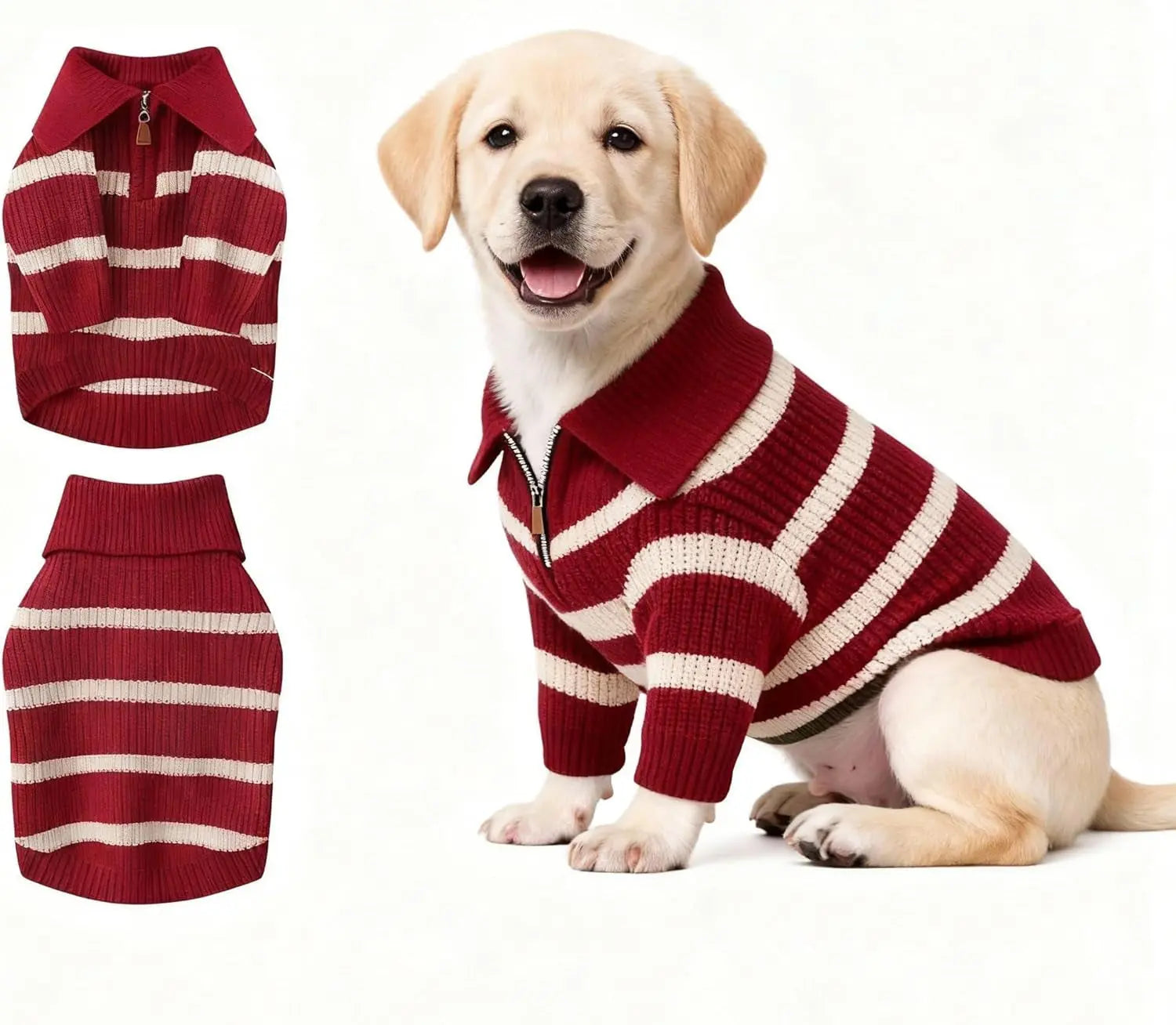 Small Dog Warm Turtleneck Cable Knit Sweater