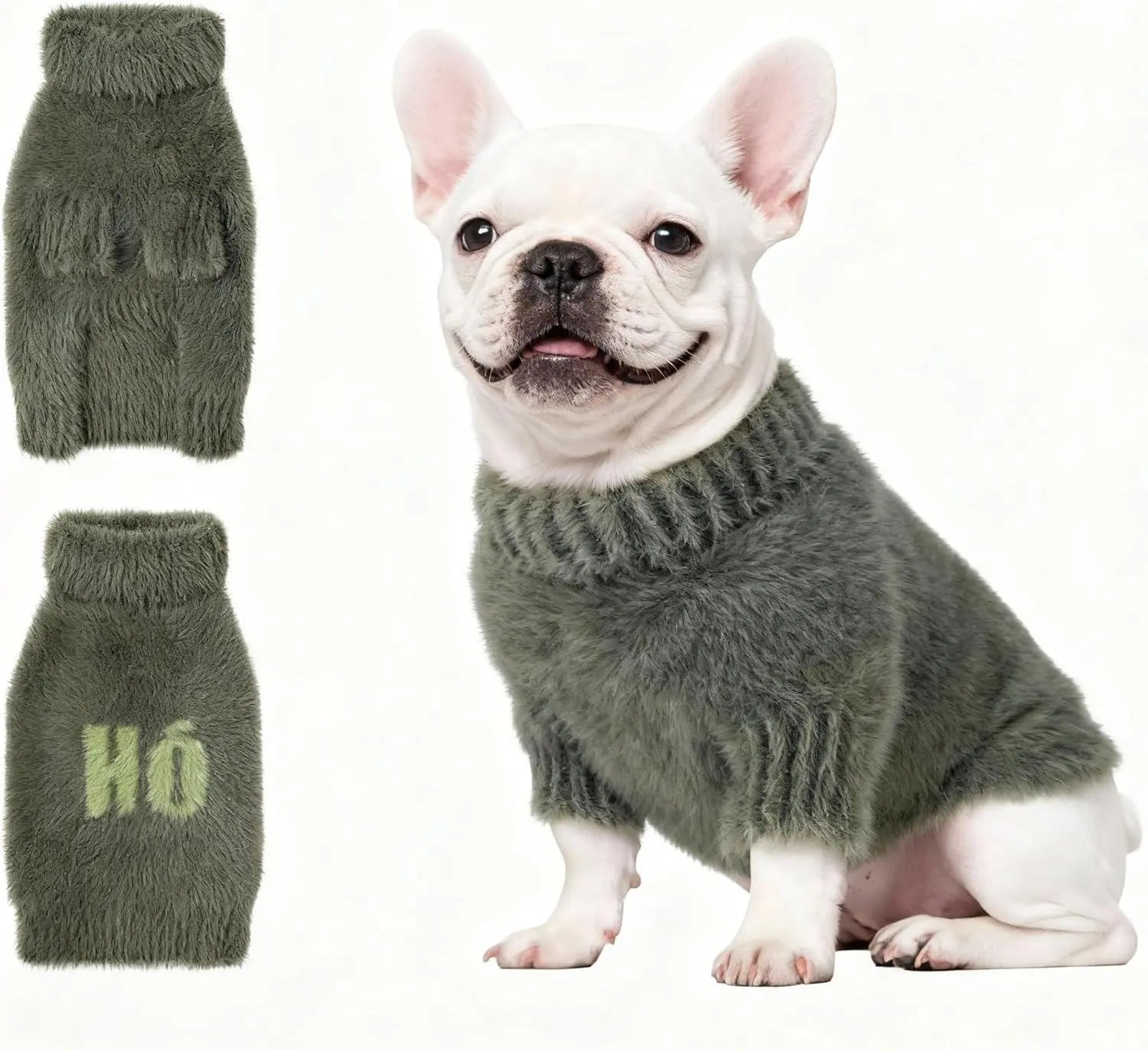 Small Dog Warm Turtleneck Cable Knit Sweater
