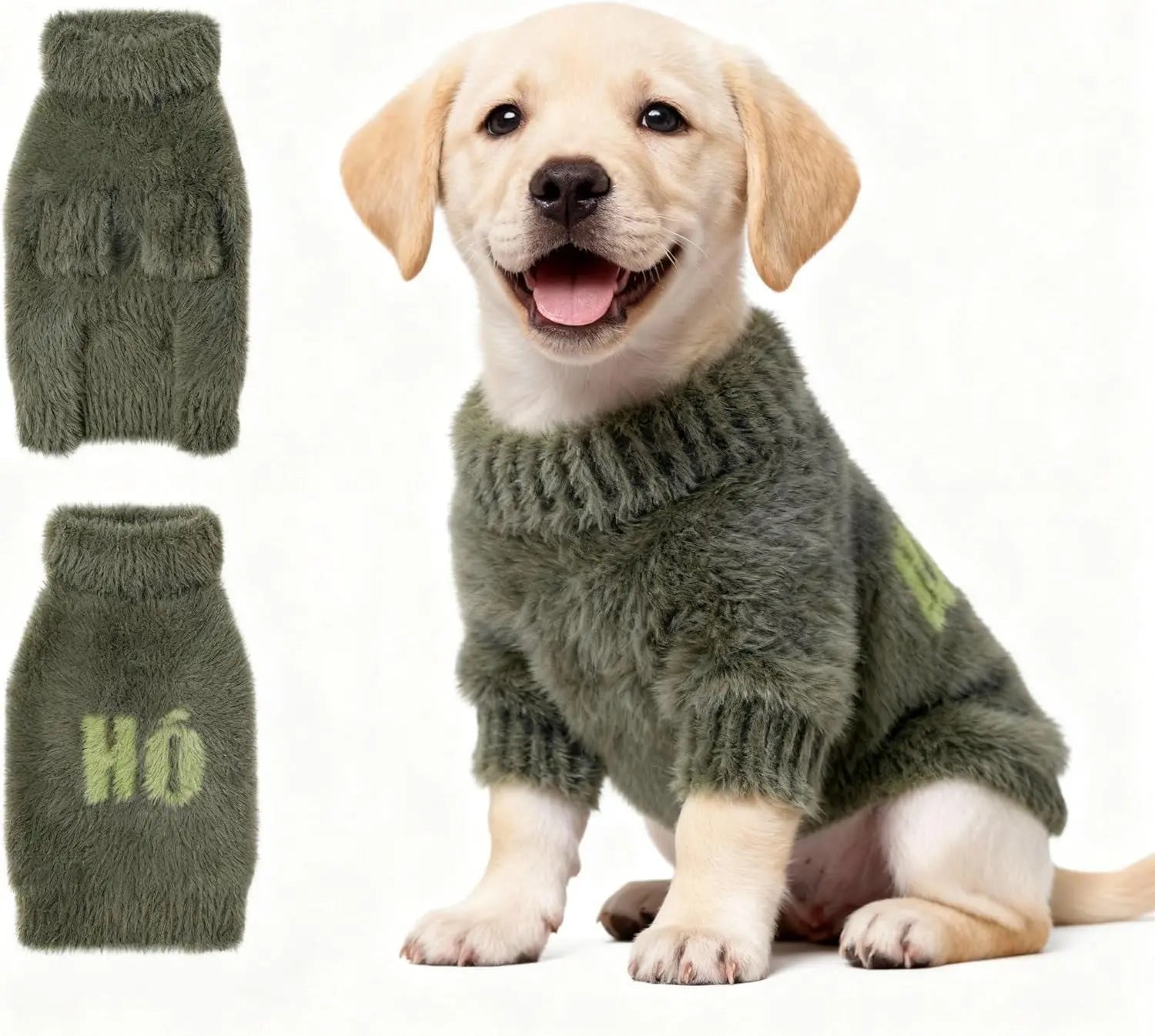 Small Dog Warm Turtleneck Cable Knit Sweater