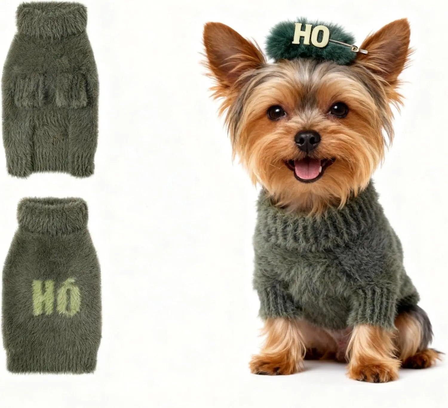 Small Dog Warm Turtleneck Cable Knit Sweater