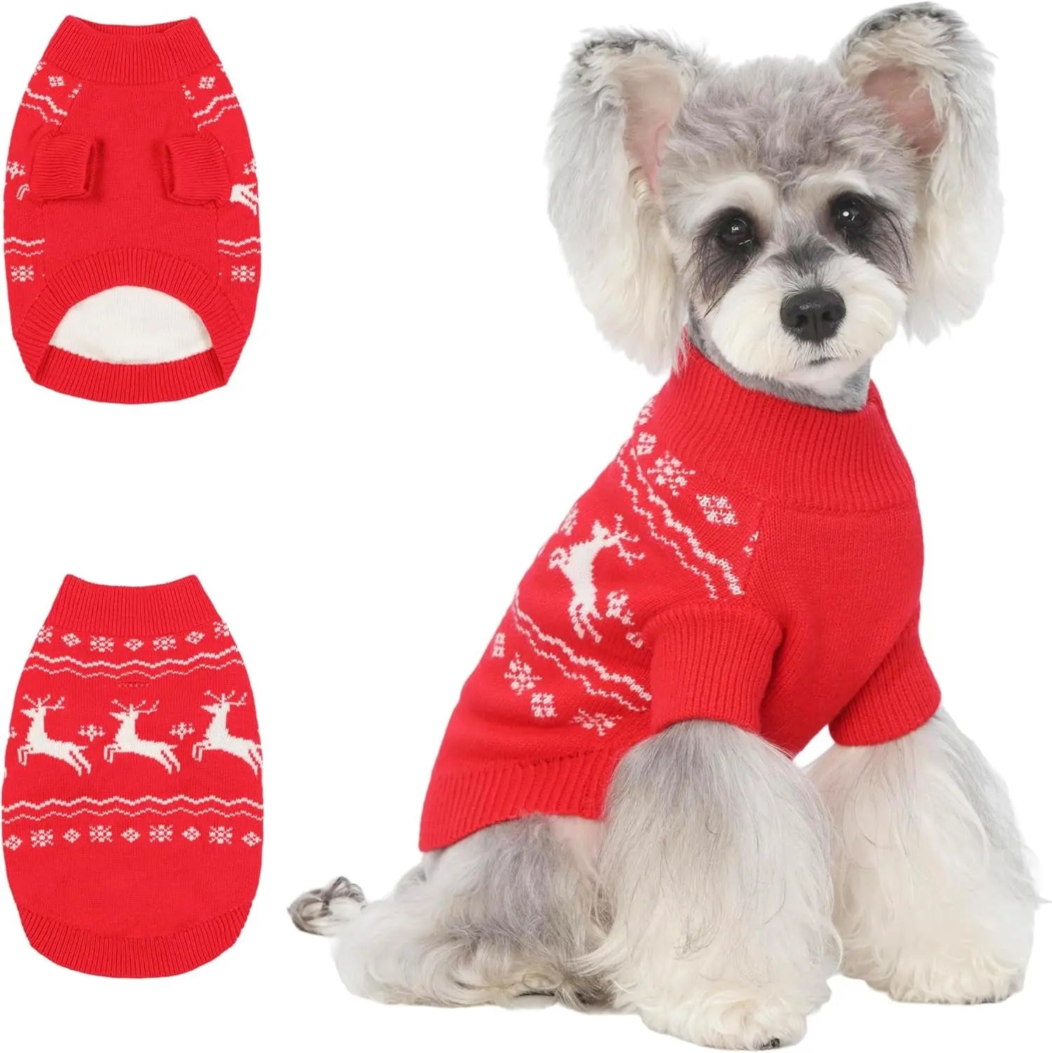 Small Dog Warm Turtleneck Cable Knit Sweater