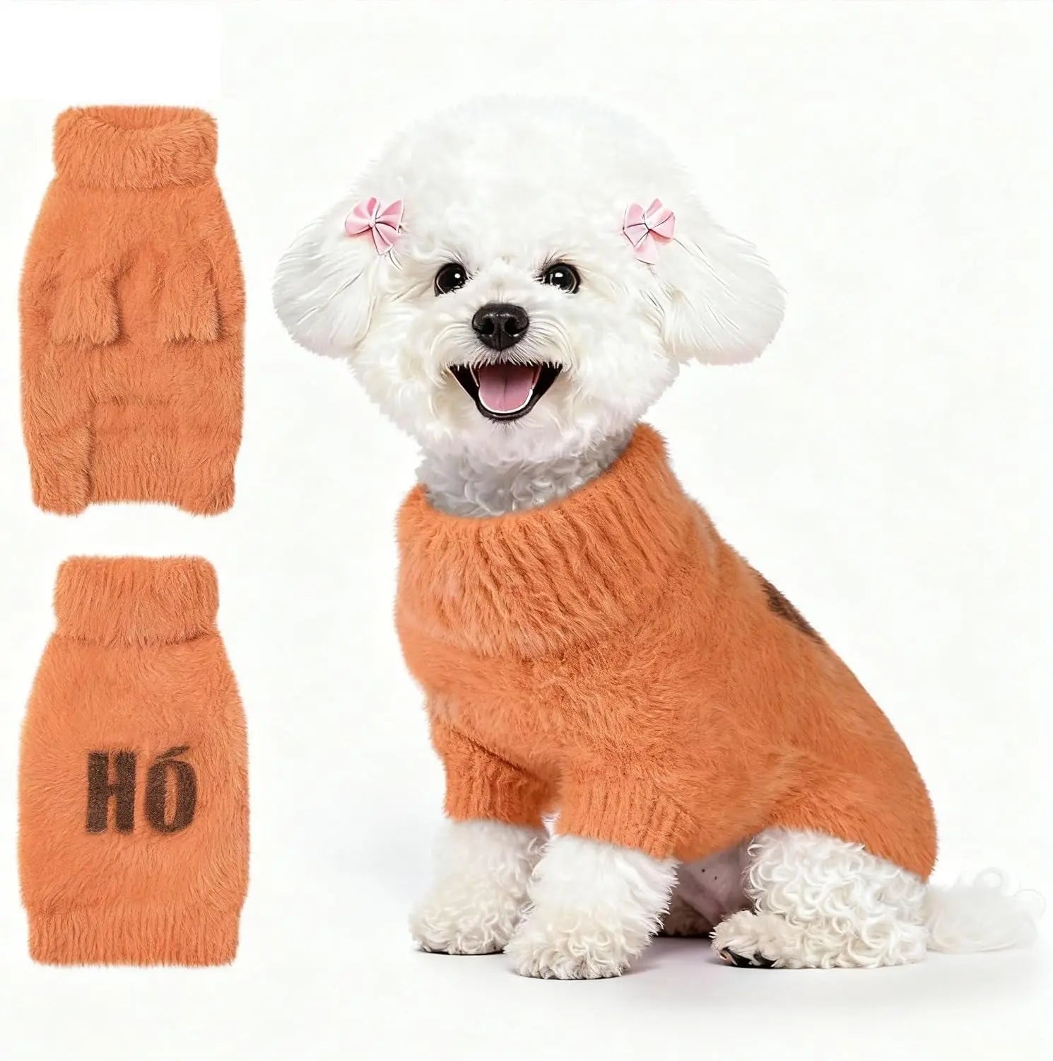 Small Dog Warm Turtleneck Cable Knit Sweater