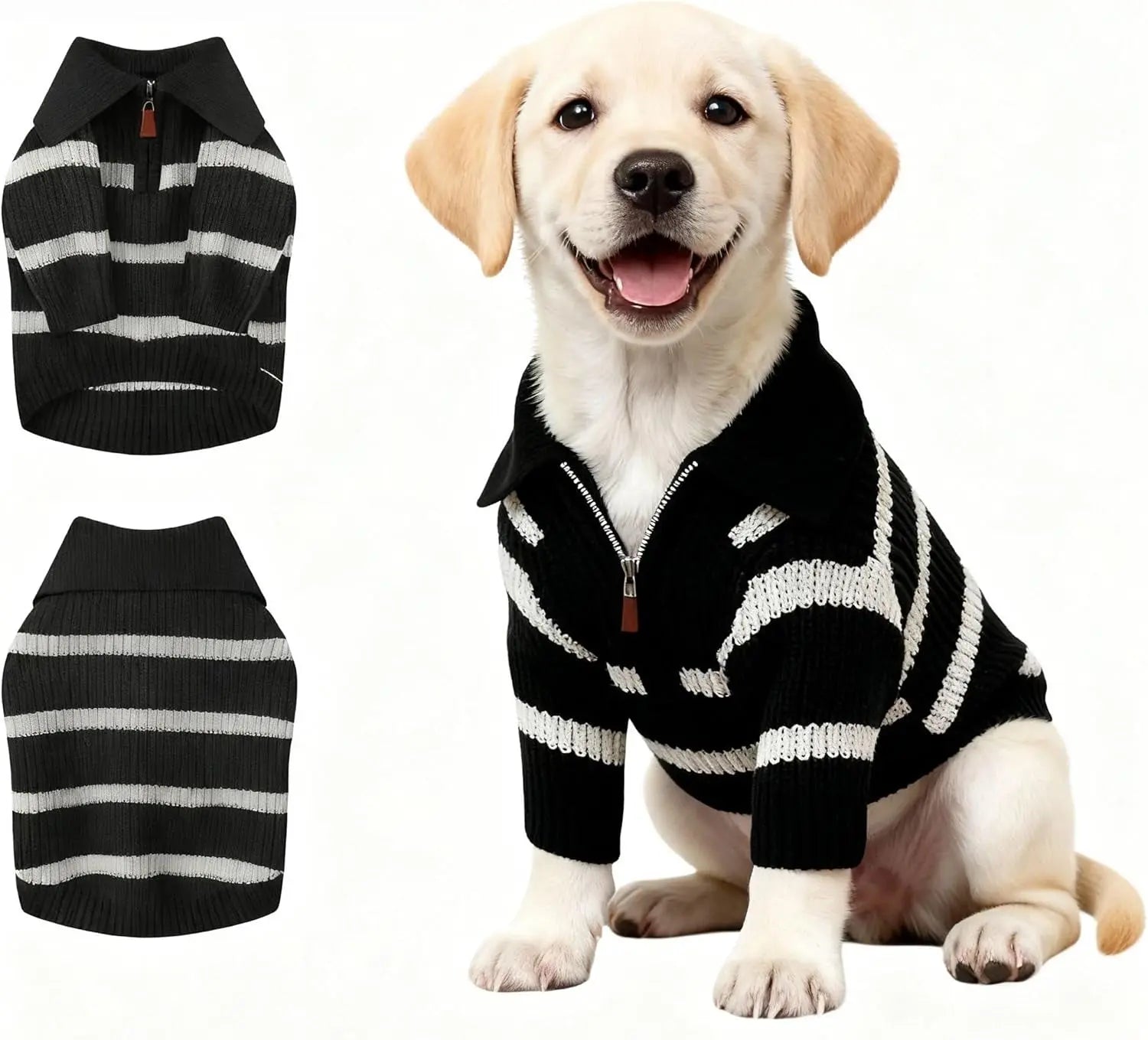 Small Dog Warm Turtleneck Cable Knit Sweater