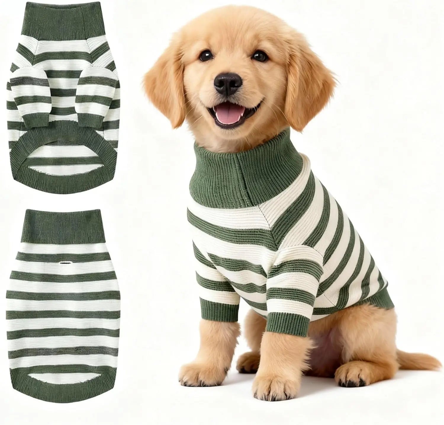 Small Dog Warm Turtleneck Cable Knit Sweater