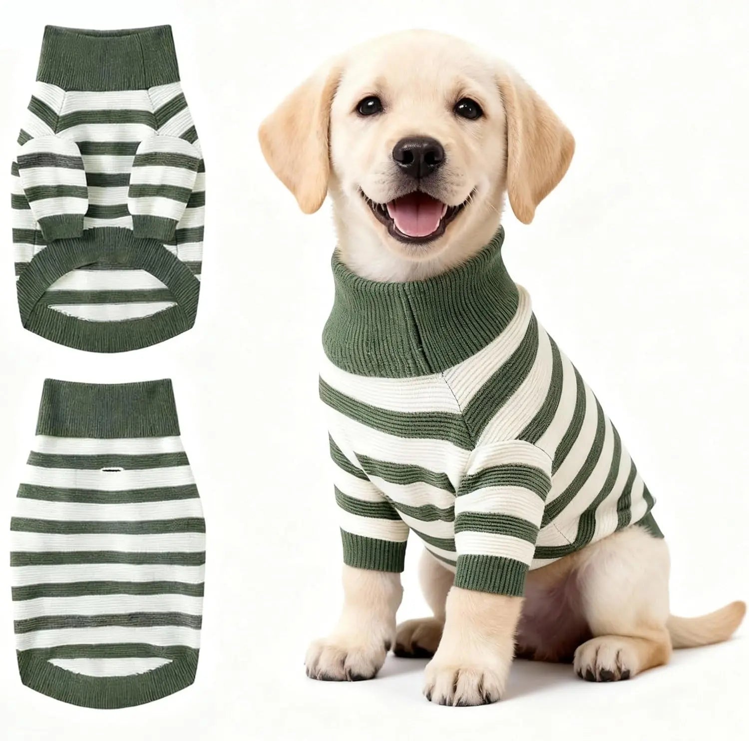 Small Dog Warm Turtleneck Cable Knit Sweater