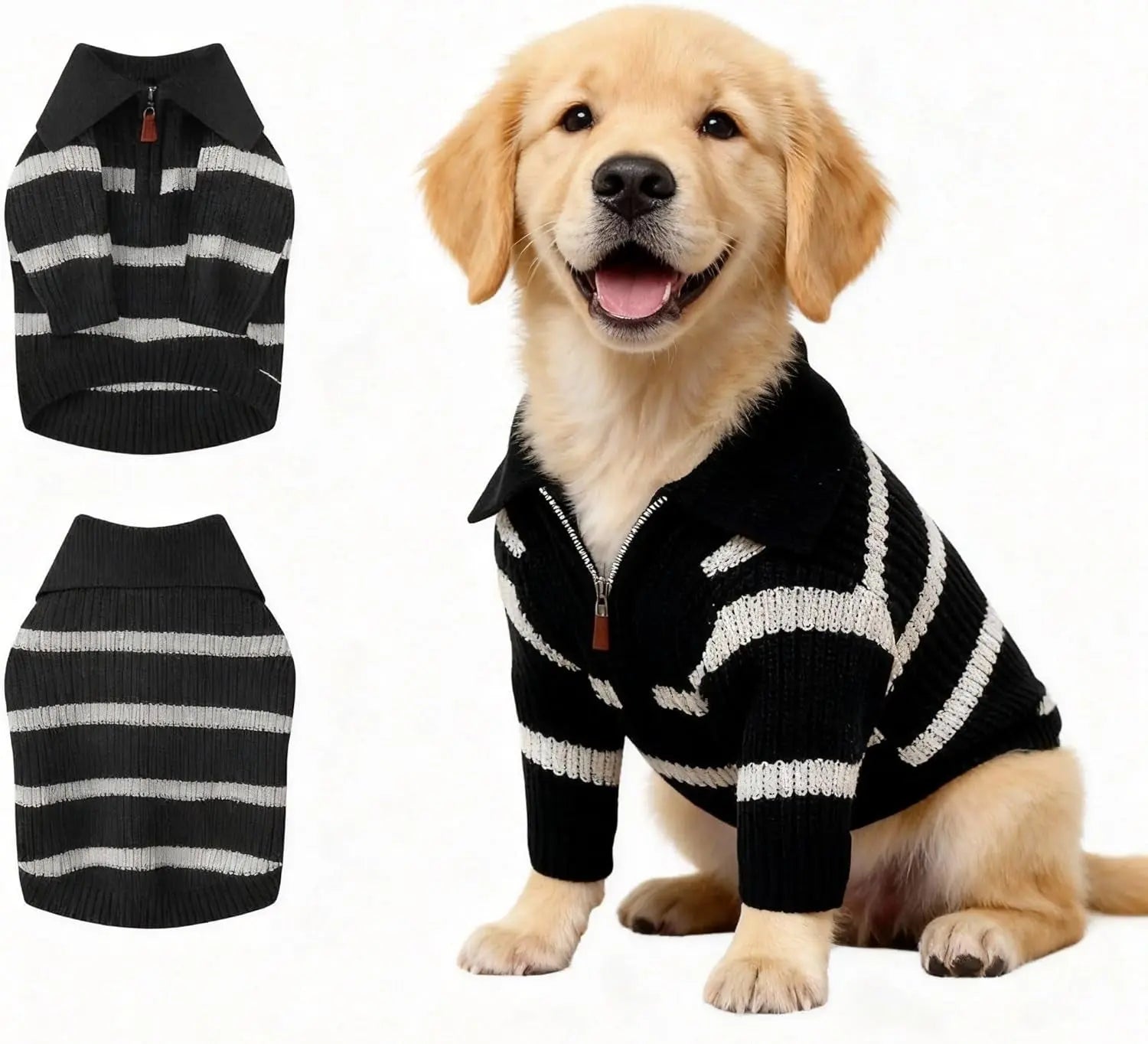 Small Dog Warm Turtleneck Cable Knit Sweater