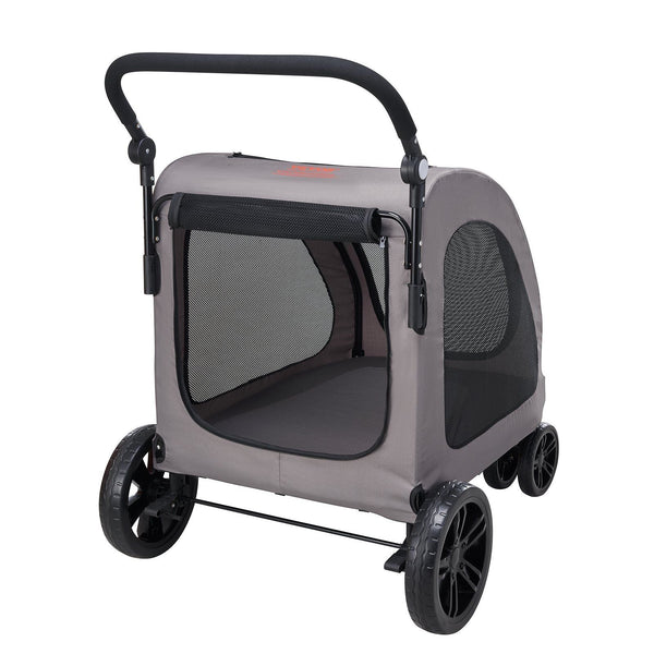 Pet Stroller - 4-Wheels Dog Stroller Carrier 160lbs Weight Capacity Portable