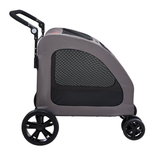 Pet Stroller - 4-Wheels Dog Stroller Carrier 160lbs Weight Capacity Portable