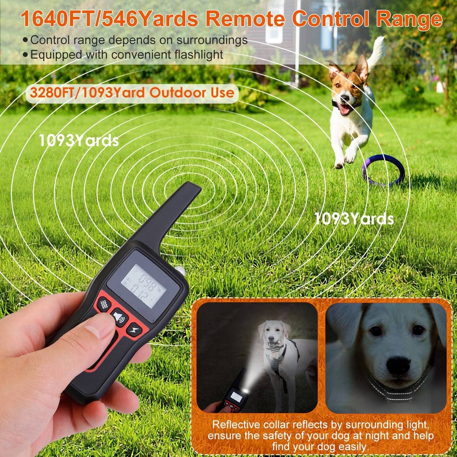 Long-Range 3280FT Waterproof Dog Training Collar