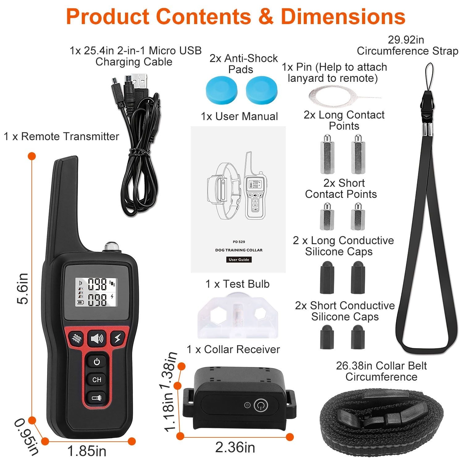 Long-Range 3280FT Waterproof Dog Training Collar