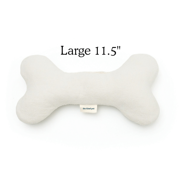 Boba & Vespa Plush Hemp Dog Toy Bone for Gentle Chewers
