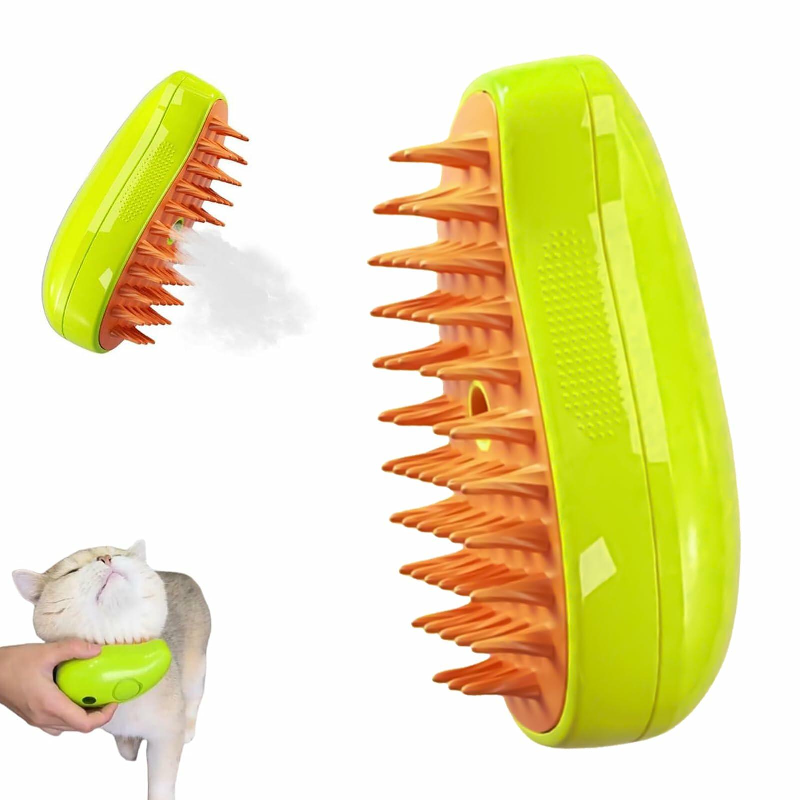 Steamy 3-in-1 Self-Cleaning Pet Brush